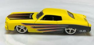 Jada Oldskool ‘70 Chevy Monte Carlo Yellow 1/64 Real Riders Diecast Chevrolet
