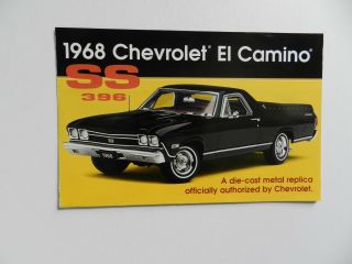 Danbury 1968 Chevrolet El Camino Ss 396 Brochure Pamphlet Mailer - No Date