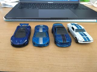 Hotwheels Gt350r,  Acura Nsx,  Shelby Gt500,  Mclaren P1