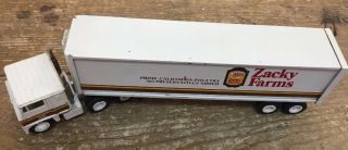 Zacky Farms Semi And Trailer Winross N.  Y.  Usa 9 1/2 Inches Long