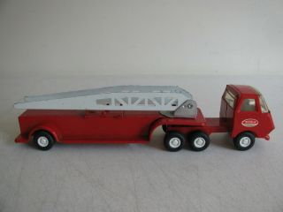 Vintage 1970 Tonka Toys Press Steel Tiny Red Arial Ladder Fire Truck 675 Vg