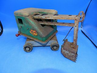 Vintage Rusty & Crusty Marx Pressed Steel Lumar Crane A Must Have Parts Restore
