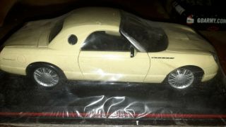 Rare Collectible 1:18 Scale Yellow Ford Thunderbird Show Car Die - Cast By Maisto