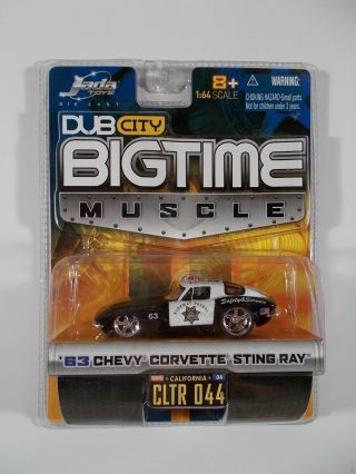 Jada 1/64 Big Time Muscle Police ’63 Chevy Corvette Stingray