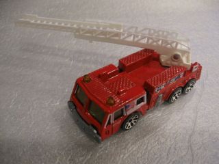 1982 Matchbox White Red Fire Engine Made In China 1:64 Boys & Girls 3,