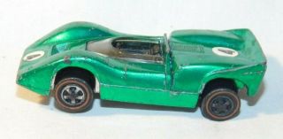 Rare Old Mattel Hot Wheels Red Line Die Cast Car Mclaren M6a Green Color