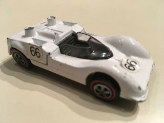 Vintage Mattel Hot Wheels Redline 1968 White Chaparral 2g Diecast Toy Car