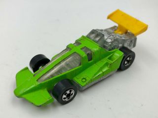 Hot Wheels Green Turbo Wedge 1980 Hirakers Mattel Vintage Die Cast Car Hong Kong