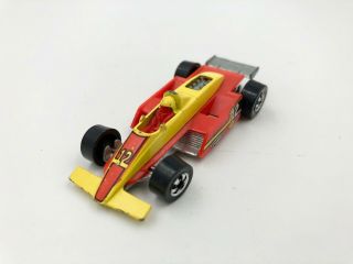 Hot Wheels Yellow Formula Fever 1982 Mattel Vintage Die Cast Car Hong Kong