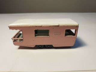 Vintage Lesney Matchbox No 23 Trailer Caravan Camper Diecast Pink