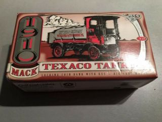 1995 Issued Ertl Texaco Tanker Set 1910 Delivery Truck Bank