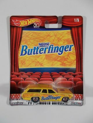 Hot Wheels 1/64 Real Riders Nestle Butterfinger ’71 Plymouth Satellite