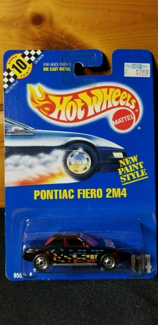 Hotwheels Blue Card 114 Pontiac Fiero 2m4 (hot Ones Chrome)