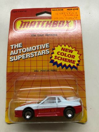 Pontiac Fiero Mb2 Diecast Collectible Toy Vehicle 1/64 Diecast 1986 Matchbox