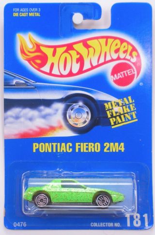 Hot Wheels Blue Card Pontiac Fiero 2m4 Collector 181