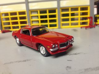 1/64 70 Chevy Camaro Rally Sport 350 In Red /blk Int With Rubber Goodyears