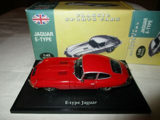 Atlas Editions " Classic Sports Cars " 1/43 Jaguar E - Type " Red " (4656102)