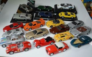 20 X Assorted Modern Diecasts - Aston / Ferrari / Morgan / Jaguar / Mb / Austin