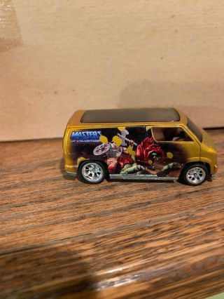 Hot Wheels Masters Of The Universe He - Man Gold Custom 77 Dodge Van Motu