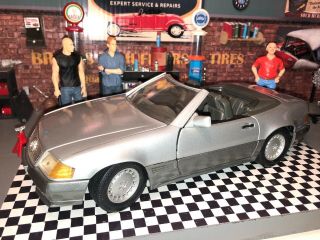1989 Mercedes - Benz 500 Sl 2 Door Sports,  Exotic Convertible Car,  1:18,  Silver
