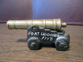 Heavy Brass & Cast Iron Cannon - Fort Ligonier 1758 - Souvenir