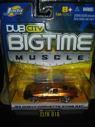 1/64 2005 Jada Toys Dub City Big Time Muscle 63 Corvette Sting Ray