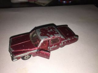 Vintage Yatming Cadillac Fleetwood Brougham Diecast Car Red