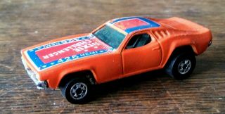 Vintage 1982 Hot Wheels Orange Dixie Challenger 426 Hemi No Roof Flag Malaysia
