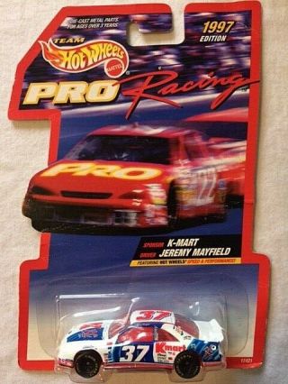 Jeremy Mayfield 37 Hot Wheels Pro Racing K Mart Stock Racing Car 1997 Edition