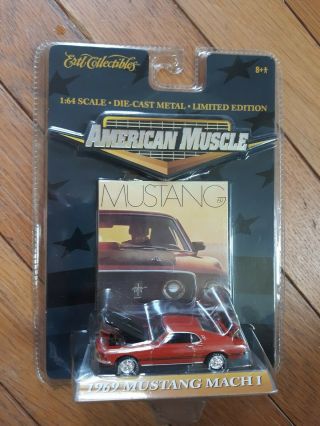 Ertl American Muscle 1969 Ford Mustang Mach 1 - 1:64 Scale - Die - Cast Orange