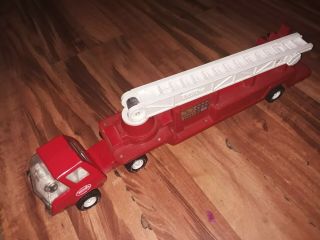 1970s Tonka Aerial Ladder Red Fire Truck Pressed Steel Toy