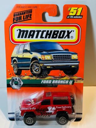 Matchbox Mb39/51 Ford Bronco Ii Red With " Luigi 