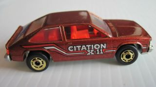 Hot Wheels Diecast Red - Brown Chevy Citation Hogd 1983 1/64