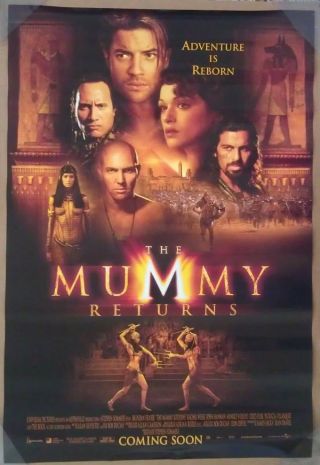 The Mummy Returns Movie Poster 2 Sided 27x40 Rachel Weisz