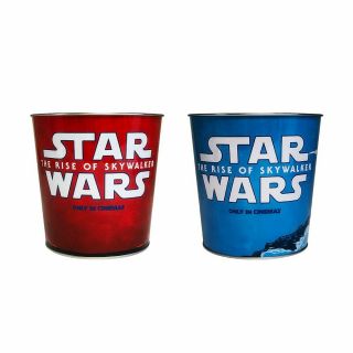 2019 Star Wars Rise Of Skywalker Popcorn Tin Bucket Storage 64oz Only In Cinema