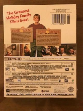 Home Alone 1 & 2 Movies Blu - Ray 2 - Disc Set,  Digital DVD Box Set 2
