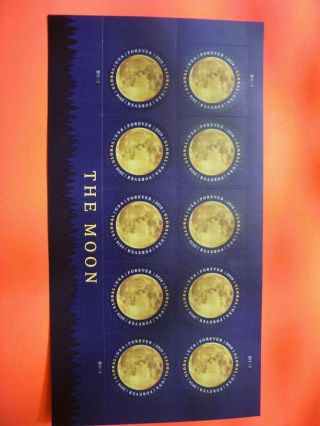The Moon Sheet Of 10 Usps Forever Rate Global Postage Stamp International 2016 :