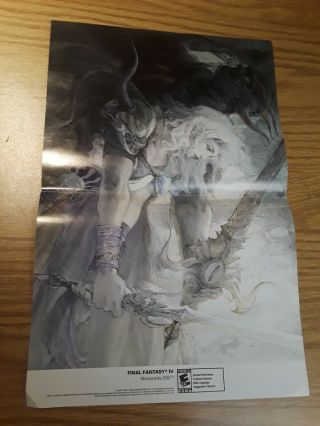 Final Fantasy Iv/new Mario Bros 15.  5  X11.  5  Double Sided Poster Nintendo