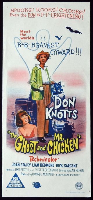 The Ghost And Mr Chicken Daybill Movie Poster Don Knotts Dick Sargent