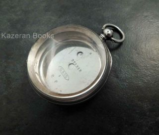 Antique Swiss 0.  935 Solid Silver Fob Pocket Watch Case With Glass