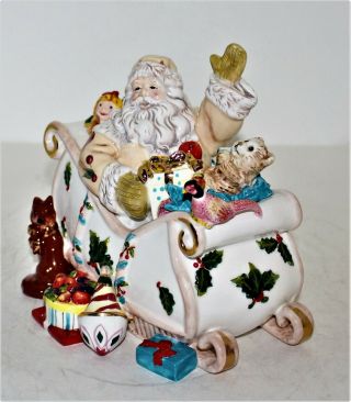 Waterford Holiday Heirlooms Georgian Santa Candy Jar Mib