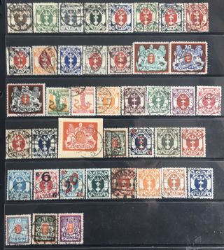 Germany 1921 - 1922 City Of Danzig Issues