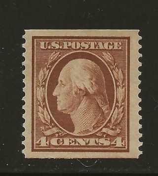 U.  S.  354 4c Washington Vert.  Coil; Avf Mlh Og; P.  12 Dlw; Cv $200