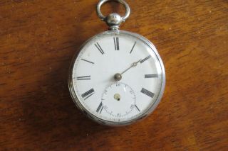 Antique Key Wind Set Silver Pocket Watch Hallmarked