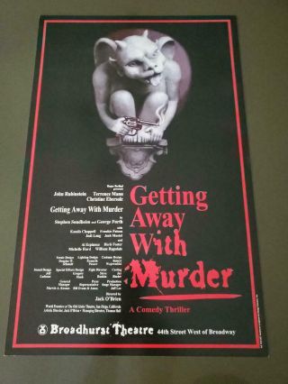 Getting Away With Murder Broadway Poster - Stephen Sondheim