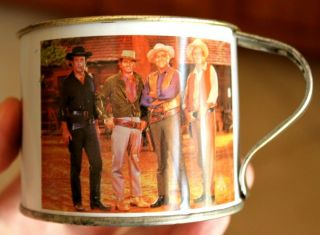 Vintage Bonanza Ponderosa Ranch Nevada Tin Cup Tv Show Mug
