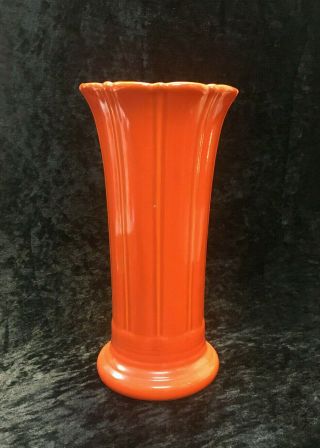 Vintage Fiestaware 8 " Radioactive Red - Flower Vase Rare