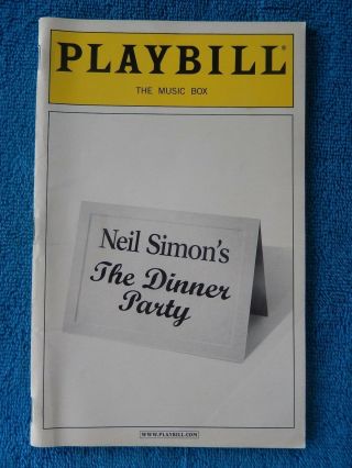 The Dinner Party - Music Box Theatre Playbill W/ticket - December 27th,  2000