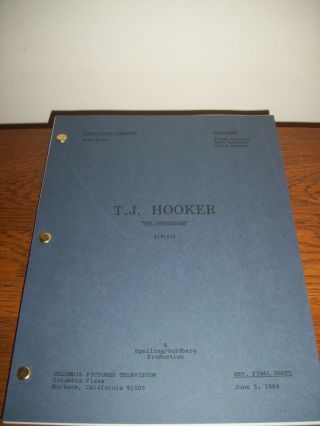 1984 William Shatner " Tj Hooker - The Confession Script On Tv Show