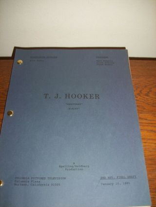1985 William Shatner " Tj Hooker " Season - 4 Script On The Tv Show